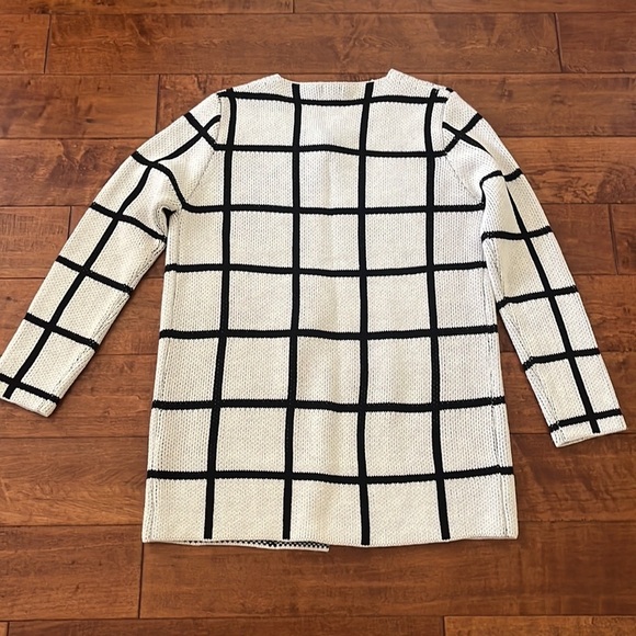 Escio open Front Plaid Cardigan Size M - Picture 3 of 7